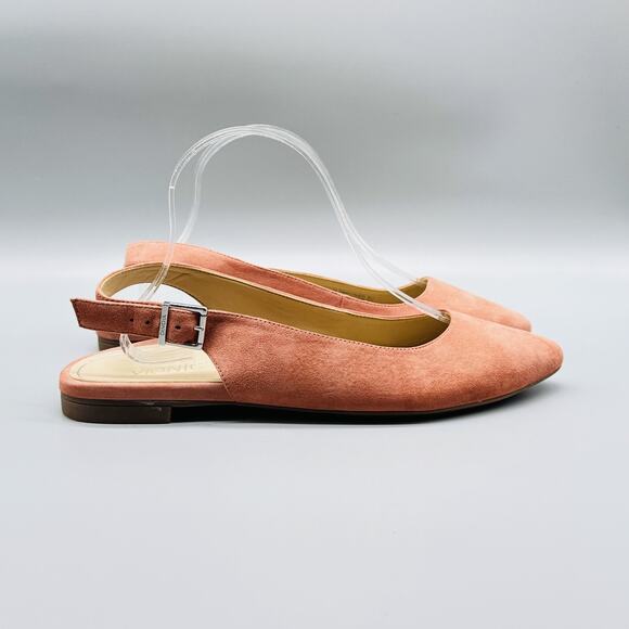 Vionic Shoes - Vionic Shoes Womens 8.5 Pink Suede Slingback Ballet Flats Jade Comfort Buckle